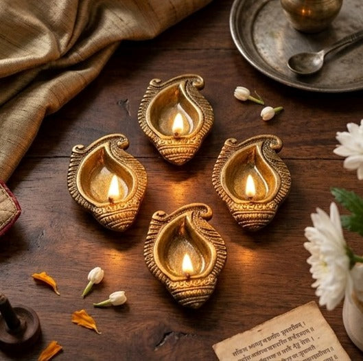 Brass Diya- Traditional Decorative Lighting